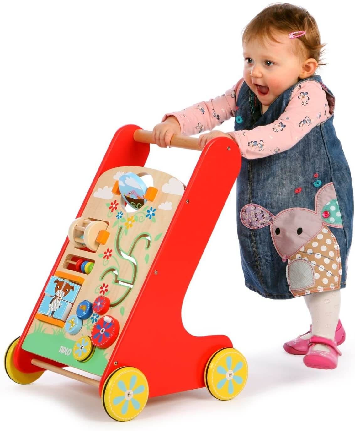 baby push along walker wooden